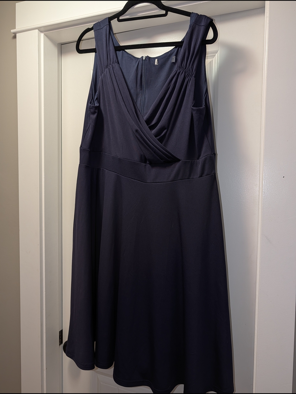 Source Unknown Navy Sleeveless Midi Dress